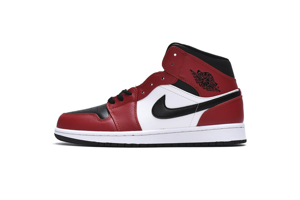Coco Shoes Air Jordan 1 Mid Chicago Black Toe 554725-069 - Cocoshoesvip.net