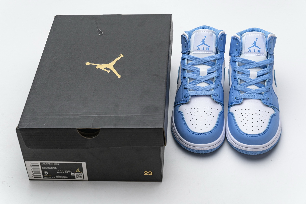Coco Shoes Air Jordan 1 Mid Retro UNC 554724-106 - Cocoshoesvip.net