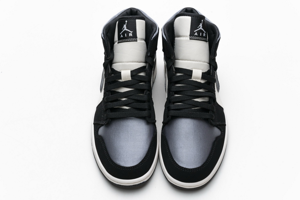 Coco Shoes Air Jordan 1 Mid Satin Grey Toe 852542-011 - Cocoshoesvip.net