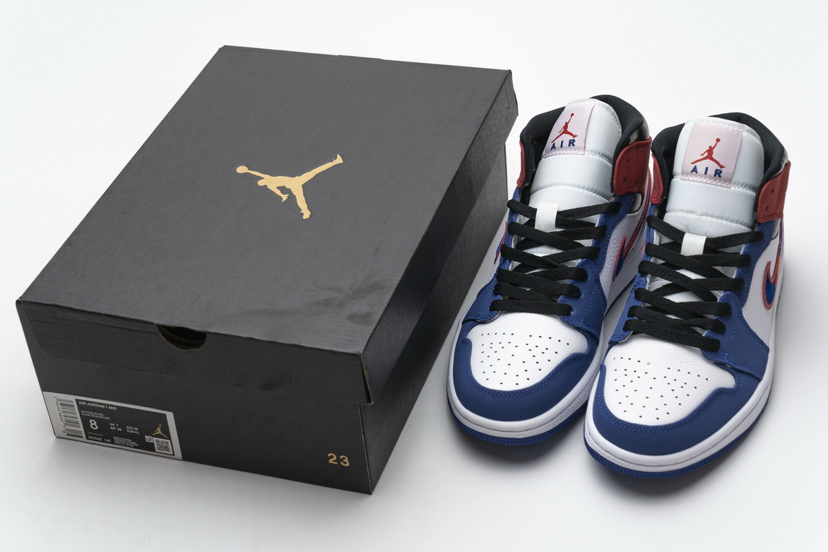 Coco Shoes Air Jordan 1 Mid Multi-Color Swoosh 852542-146 - Cocoshoesvip.net