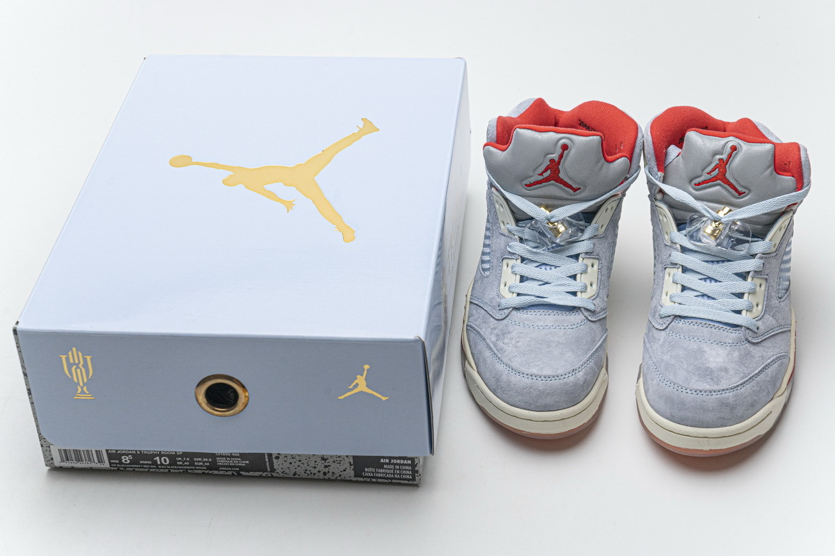 Coco Shoes Air Jordan 5 Retro Trophy Room Ice Blue CI1899-400 - Cocoshoesvip.net