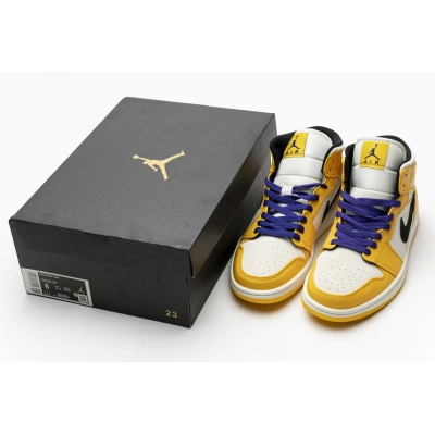 Air Jordan 1 Mid SE Lakers 852542-700 02