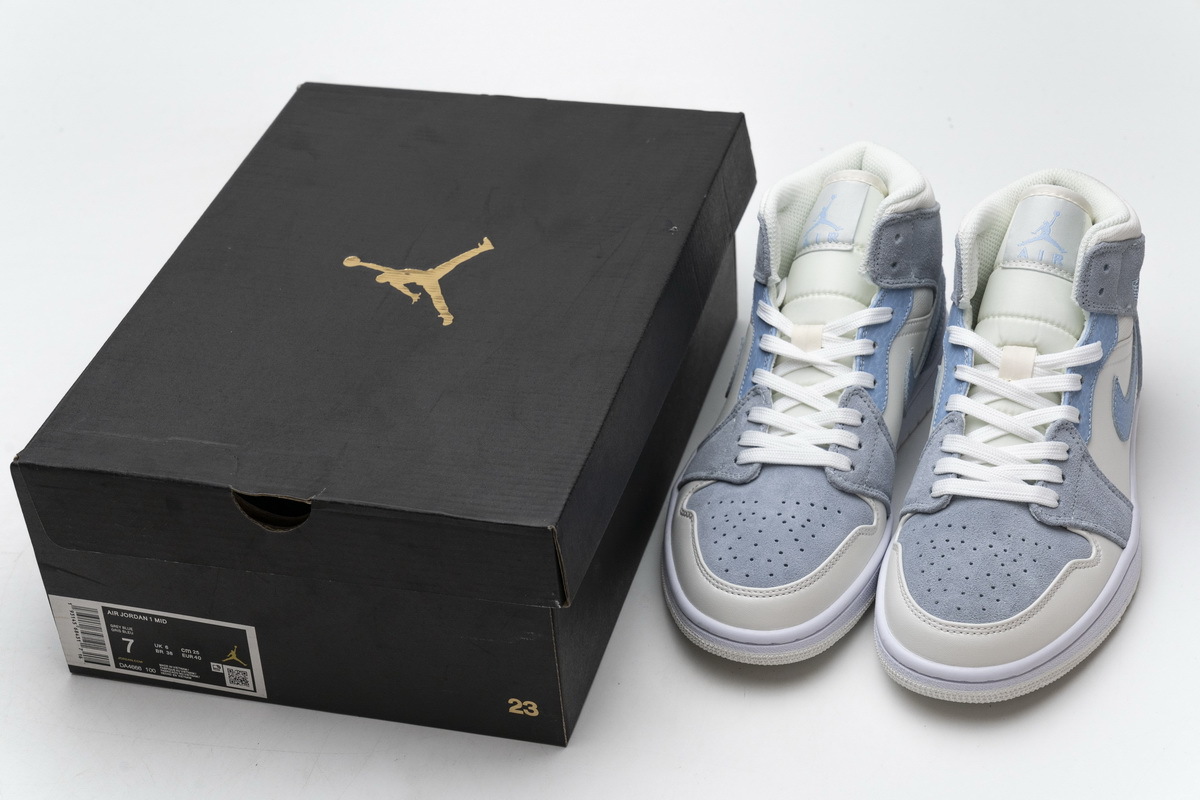 Coco Shoes Air Jordan 1 Mid Mixed Textures Blue DA4666-100 - Cocoshoesvip.net