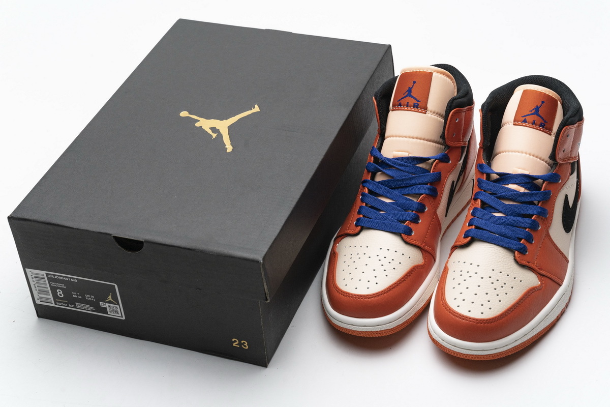 Coco Shoes Air Jordan 1 Mid Team Orange Black 852542-800 - Cocoshoesvip.net