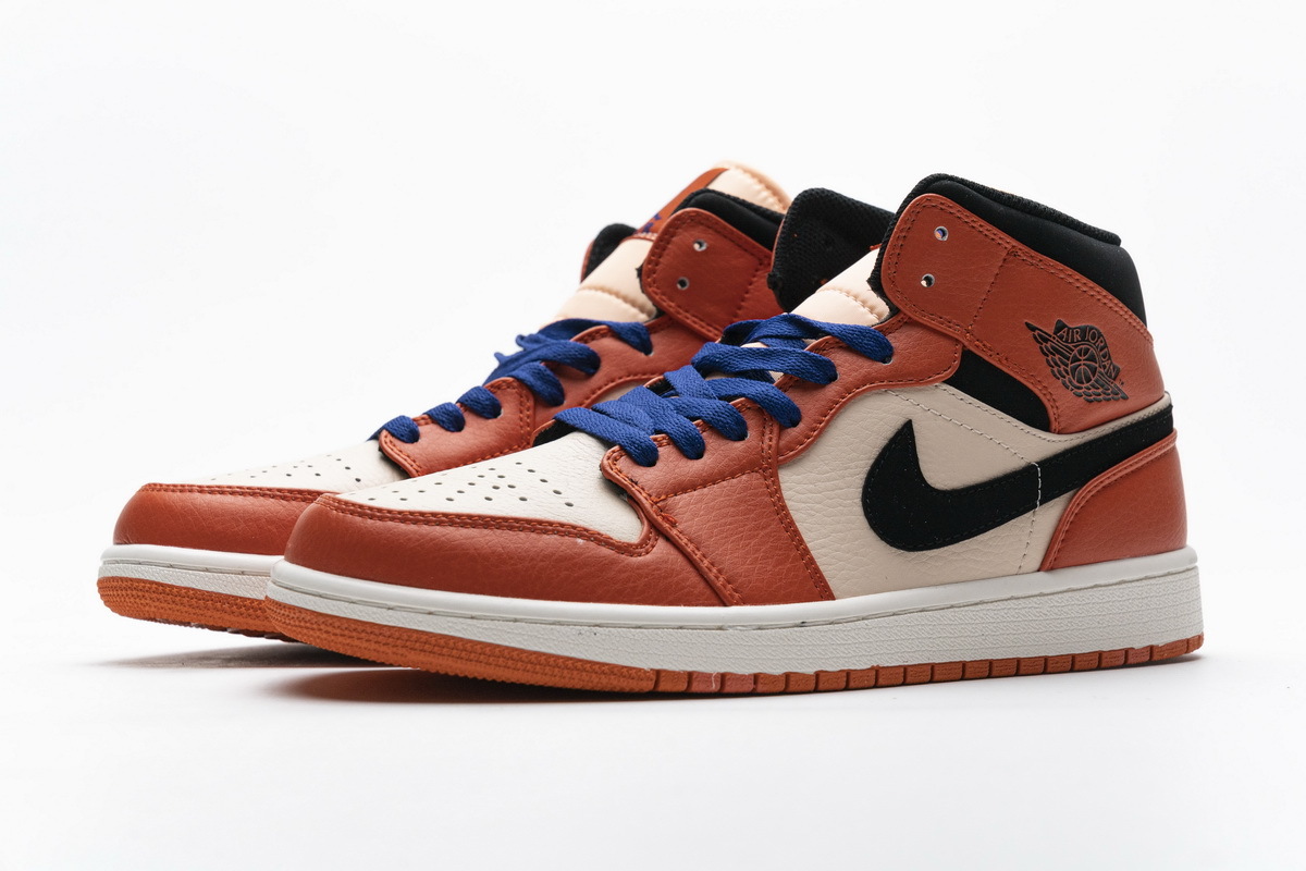 Coco Shoes Air Jordan 1 Mid Team Orange Black 852542-800 - Cocoshoesvip.net
