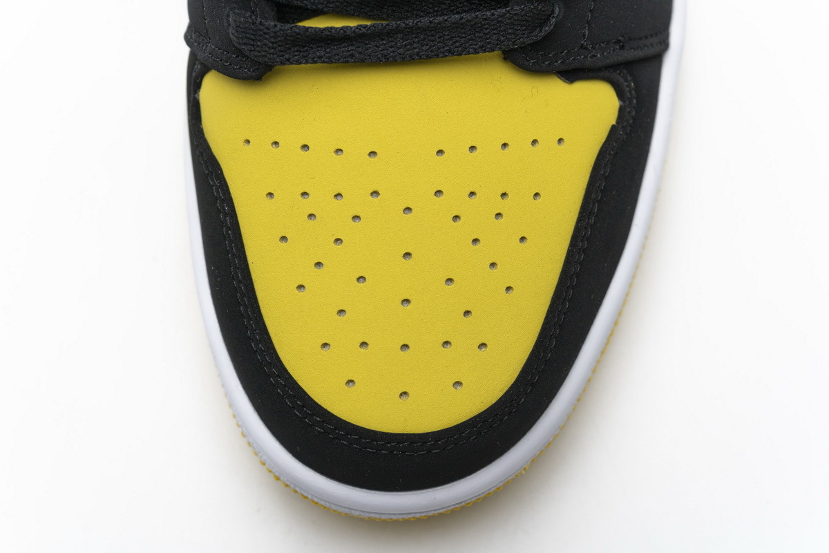 Coco Shoes Air Jordan 1 Mid Yellow Toe Black 852542-071 - Cocoshoesvip.net