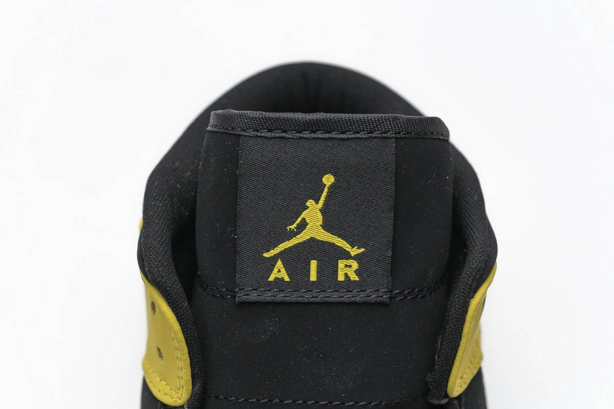 Coco Shoes Air Jordan 1 Mid Yellow Toe Black 852542-071 - Cocoshoesvip.net
