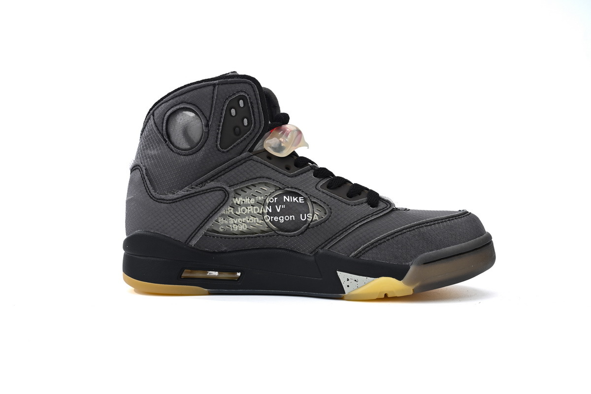 Coco Shoes Air Jordan 5 Retro Off-White Black CT8480-001 - Cocoshoesvip.net
