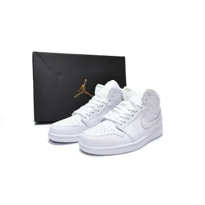Air Jordan 1 Mid GS White 554725-109 02
