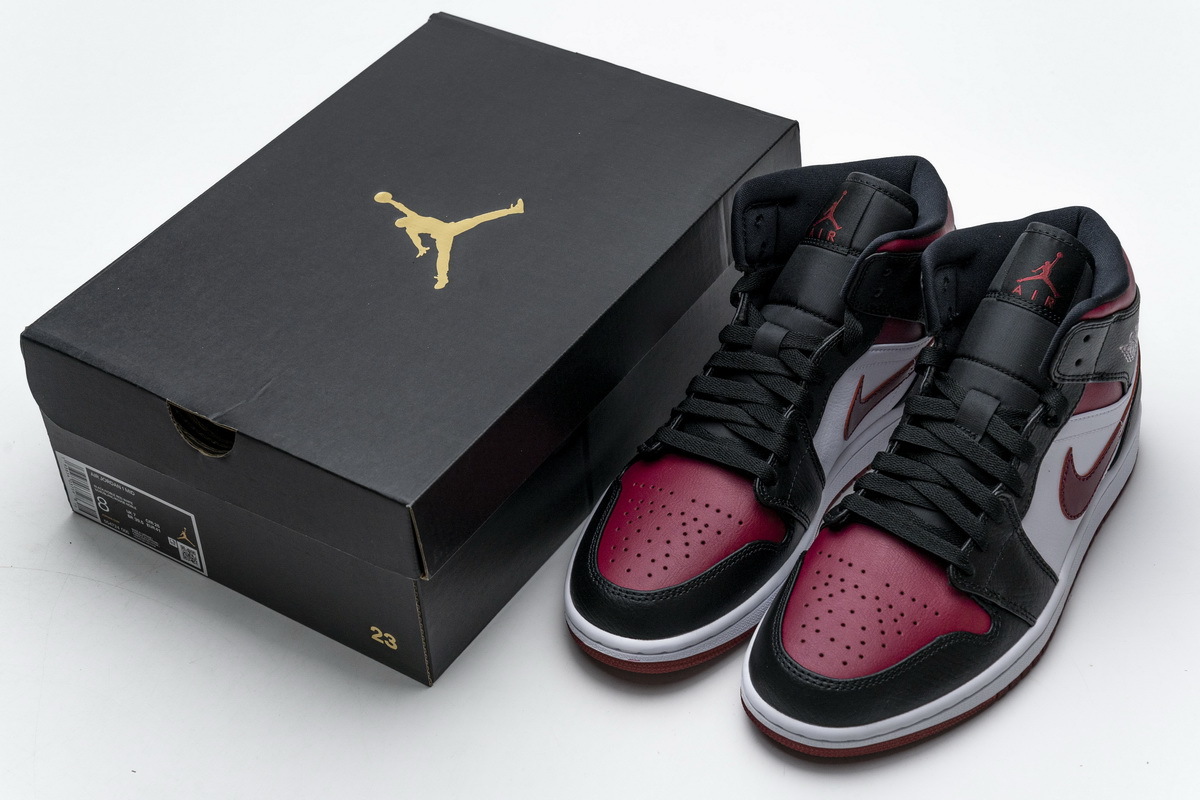 Coco Shoes Air Jordan 1 Mid Bred Toe 554724-066 - Cocoshoesvip.net