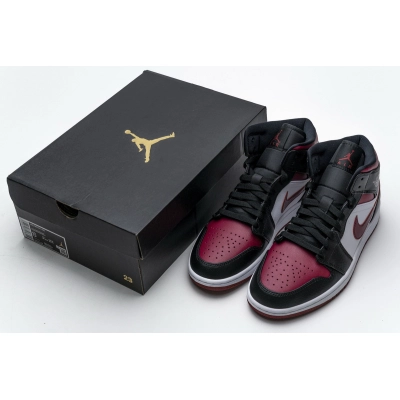 Air Jordan 1 Mid Bred Toe 554724-066 02