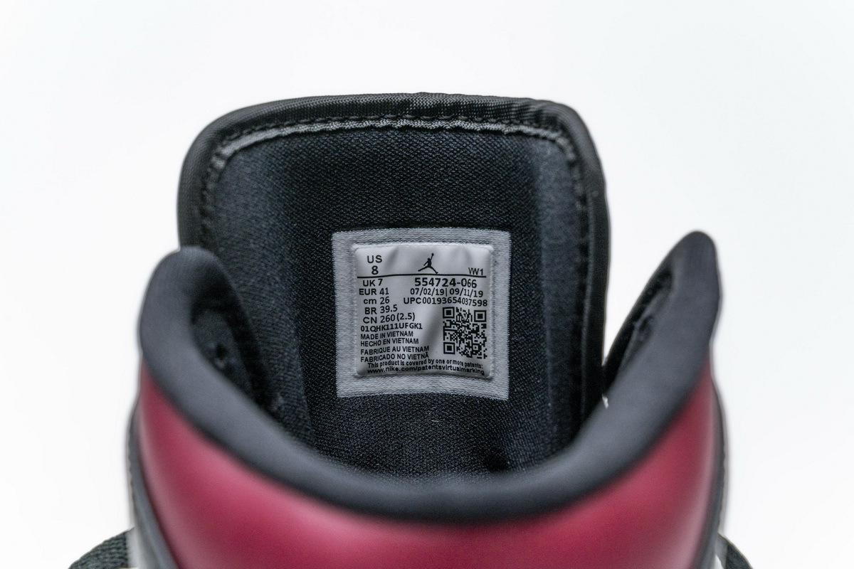 Coco Shoes Air Jordan 1 Mid Bred Toe 554724-066 - Cocoshoesvip.net