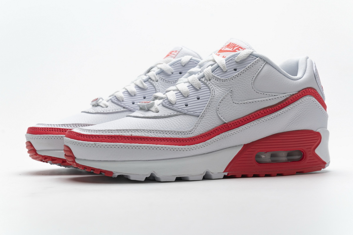 Coco Shoes Nike Air Max 90 Undefeated White Solar Red CJ7197-103 - Cocoshoesvip.net