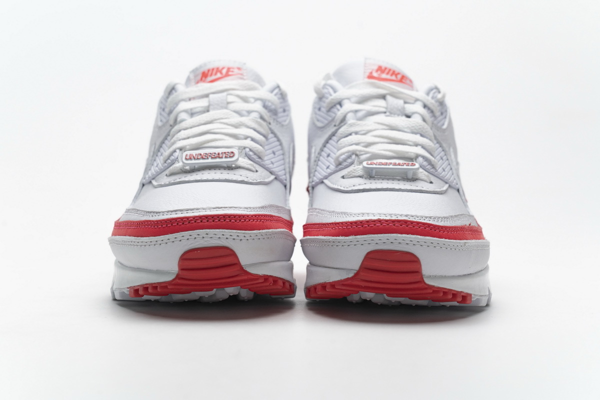 Coco Shoes Nike Air Max 90 Undefeated White Solar Red CJ7197-103 - Cocoshoesvip.net