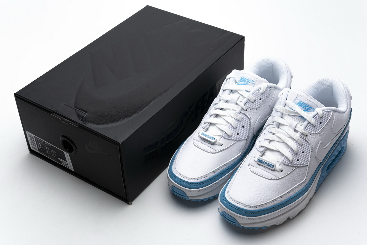 Coco Shoes Nike Air Max 90 Undefeated White Blue Fury CJ7197-102 - Cocoshoesvip.net
