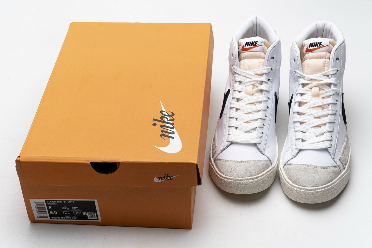 Coco Shoes Nike Blazer Mid 77 White Black CZ1055-100 - Cocoshoesvip.net