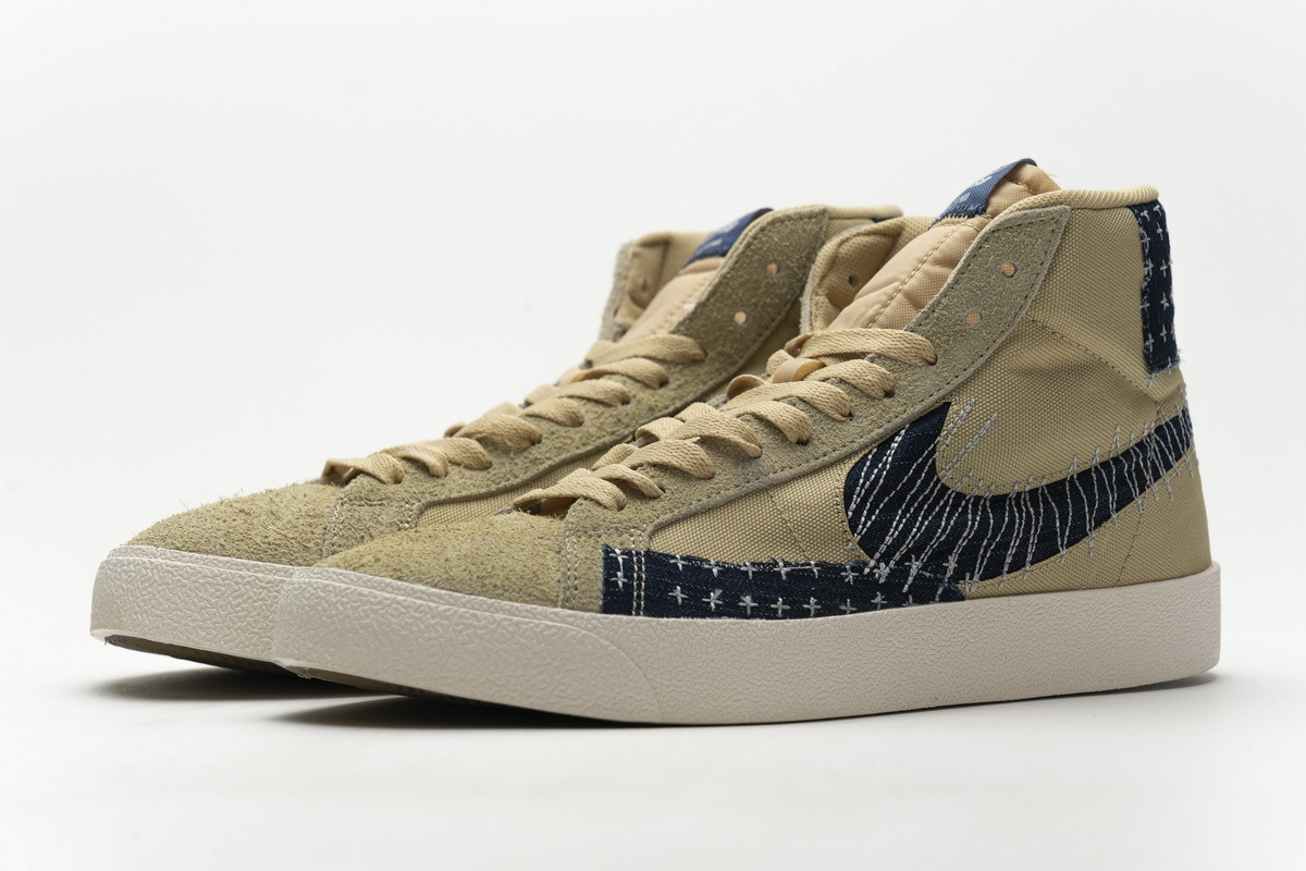 Coco Shoes Nike SB Zoom Blazer Mid Sashiko Sesame CT0715-200 - Cocoshoesvip.net