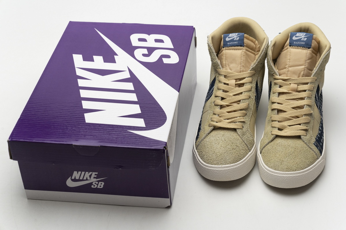 Coco Shoes Nike SB Zoom Blazer Mid Sashiko Sesame CT0715-200 - Cocoshoesvip.net