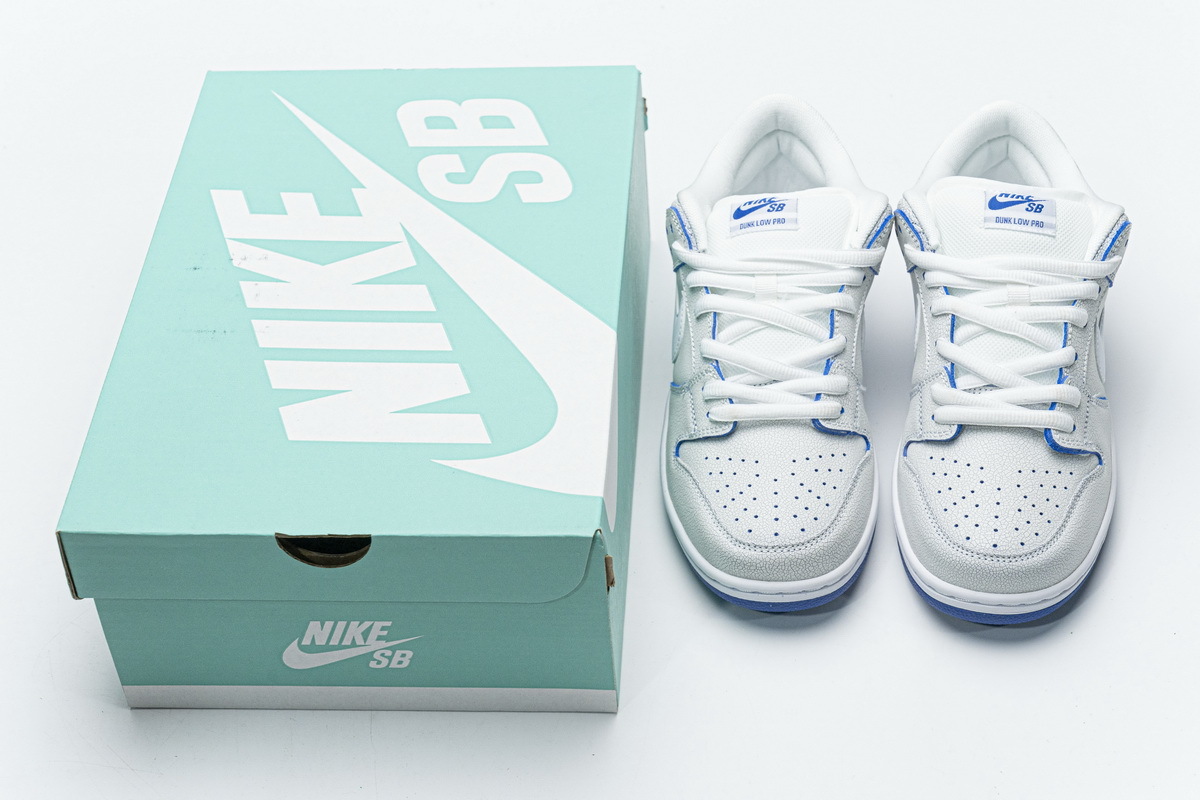 Coco Shoes Nike Dunk SB Low Premium White Game Royal CJ6884-100 - Cocoshoesvip.net