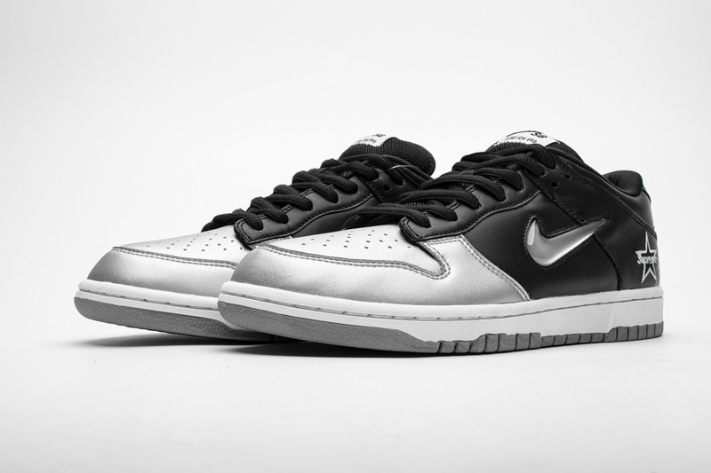 Coco Shoes Nike Dunk SB Low Supreme Jewel Swoosh Silver CK3480-001 - Cocoshoesvip.net