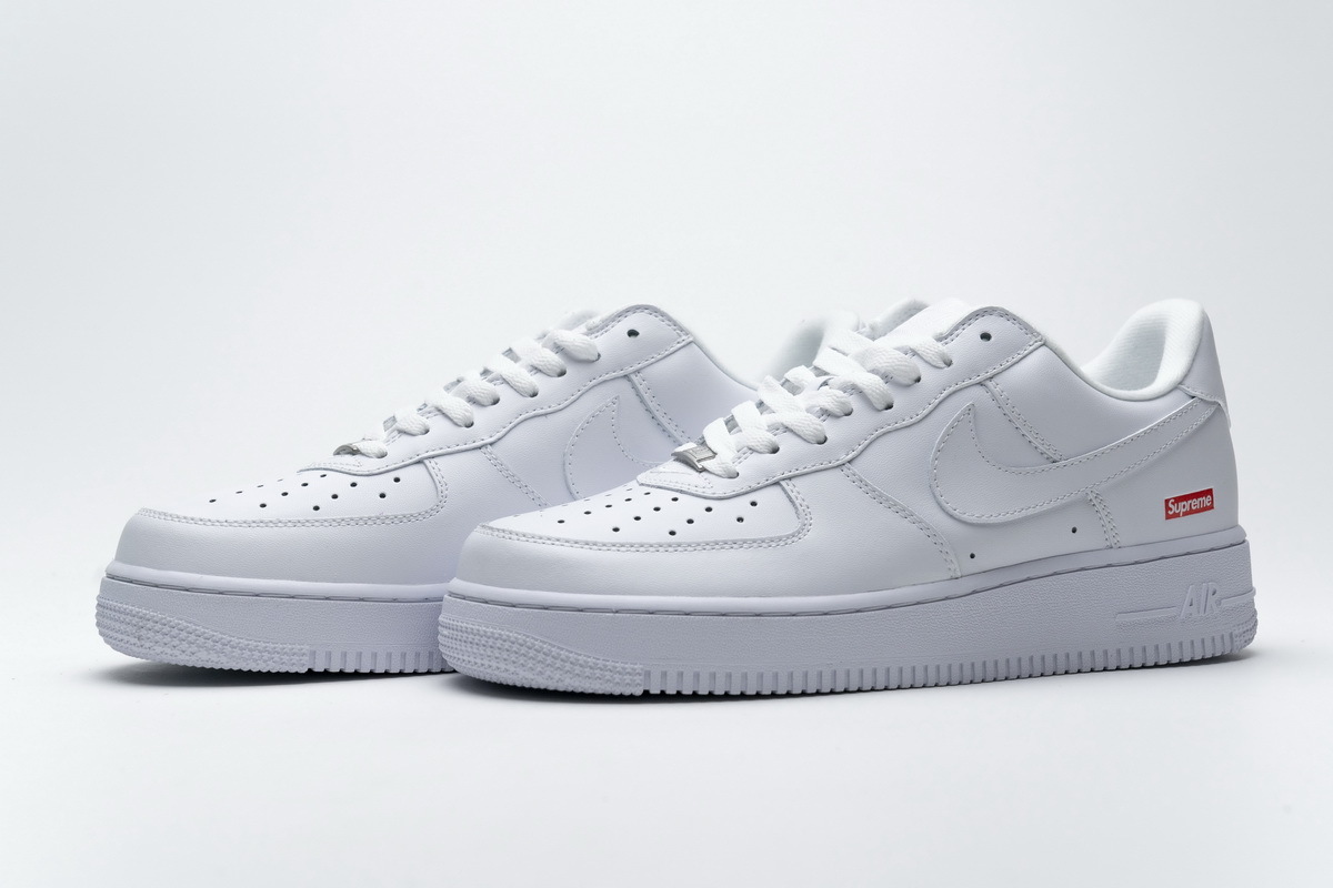 Coco Shoes Nike Air Force 1 Low Supreme White CU9225-100 - Cocoshoesvip.net