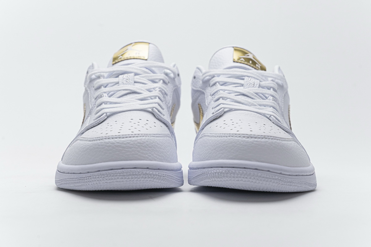 Coco Shoes Air Jordan 1 Low White Metallic Gold (W) CZ4776-100 - Cocoshoesvip.net