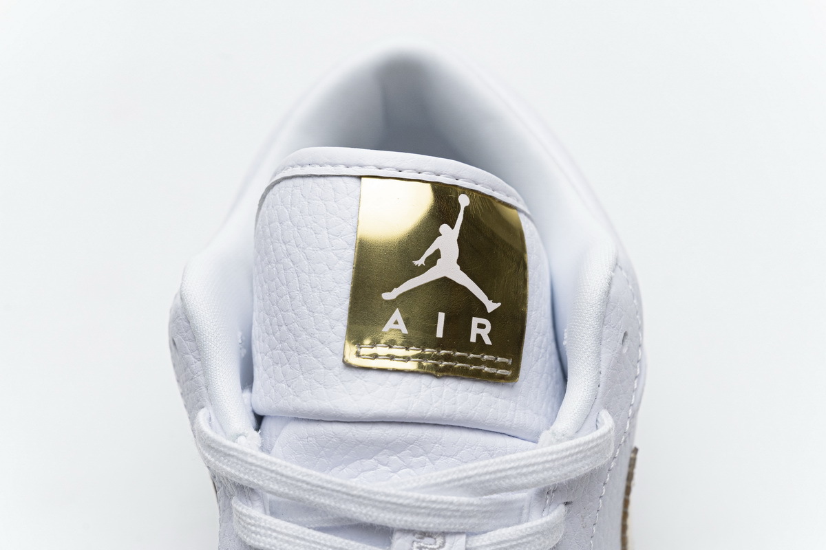 Coco Shoes Air Jordan 1 Low White Metallic Gold (W) CZ4776-100 - Cocoshoesvip.net