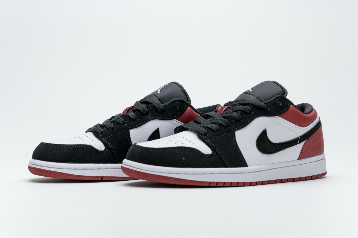 Coco Shoes Air Jordan 1 Low Black Toe 553558-116 - Cocoshoesvip.net