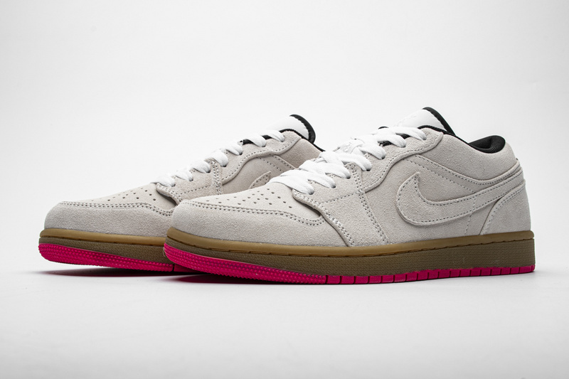 Coco Shoes Air Jordan 1 Low White Gum Hyper Pink 553558-119 - Cocoshoesvip.net