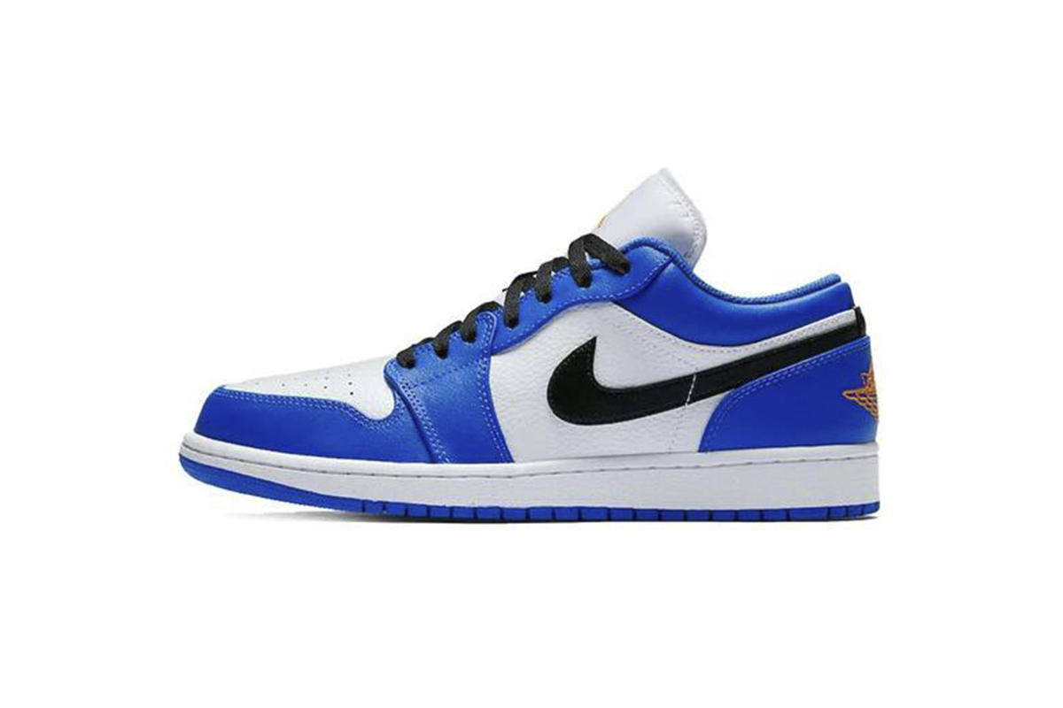 Coco Shoes Air Jordan 1 Low Hyper Royal Orange Peel 553558-401 - Cocoshoesvip.net