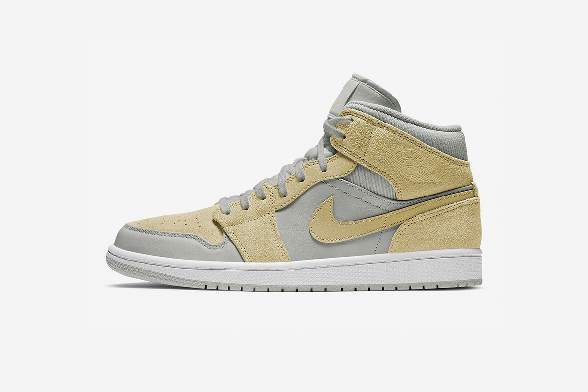 Coco Shoes Air Jordan 1 Mid Mixed Textures Yellow DA4666-001 - Cocoshoesvip.net