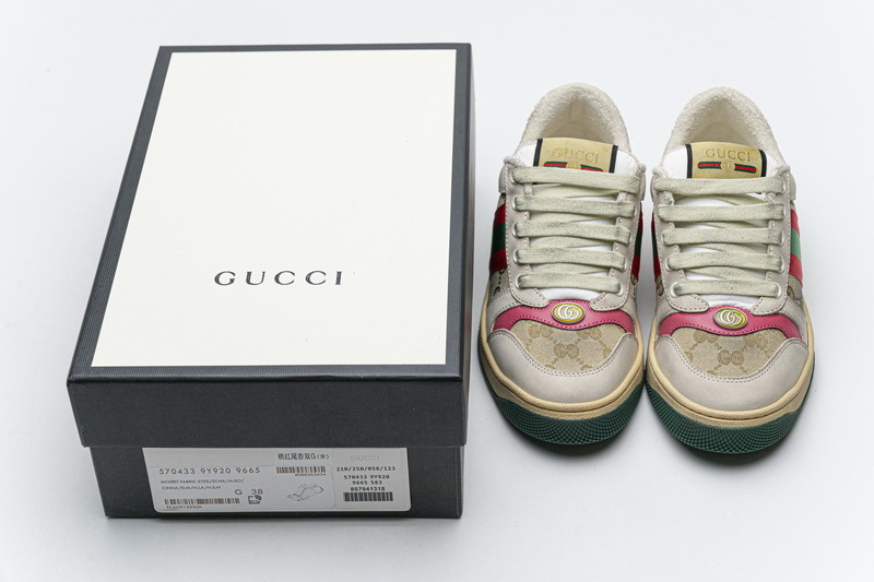 Coco Shoes Gucci Screener GG Peach Tail 546551 9Y920 9665 - Cocoshoesvip.net