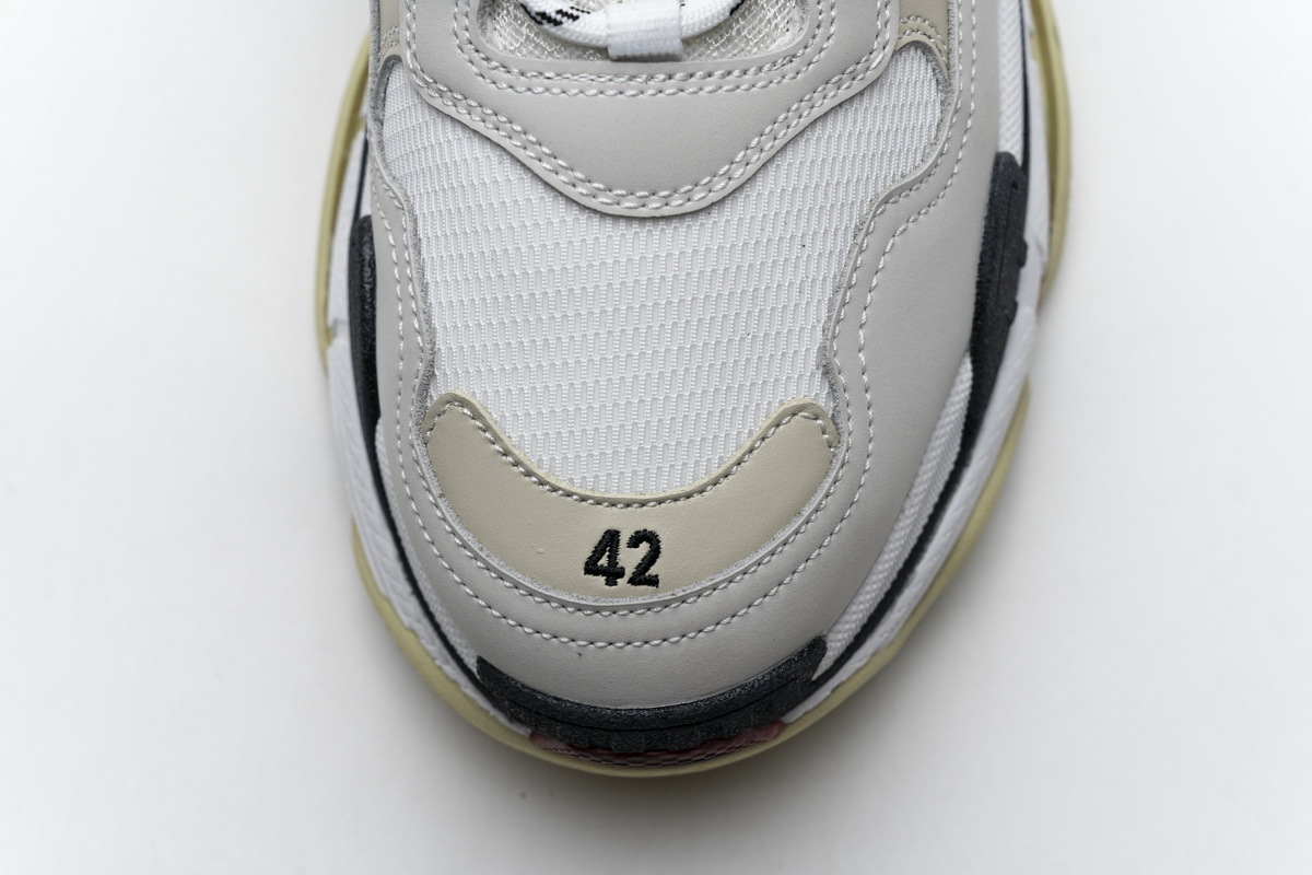 Coco Shoes Balenciaga Triple S White Dark Grey Red 541624 W06E2 1790 - Cocoshoesvip.net