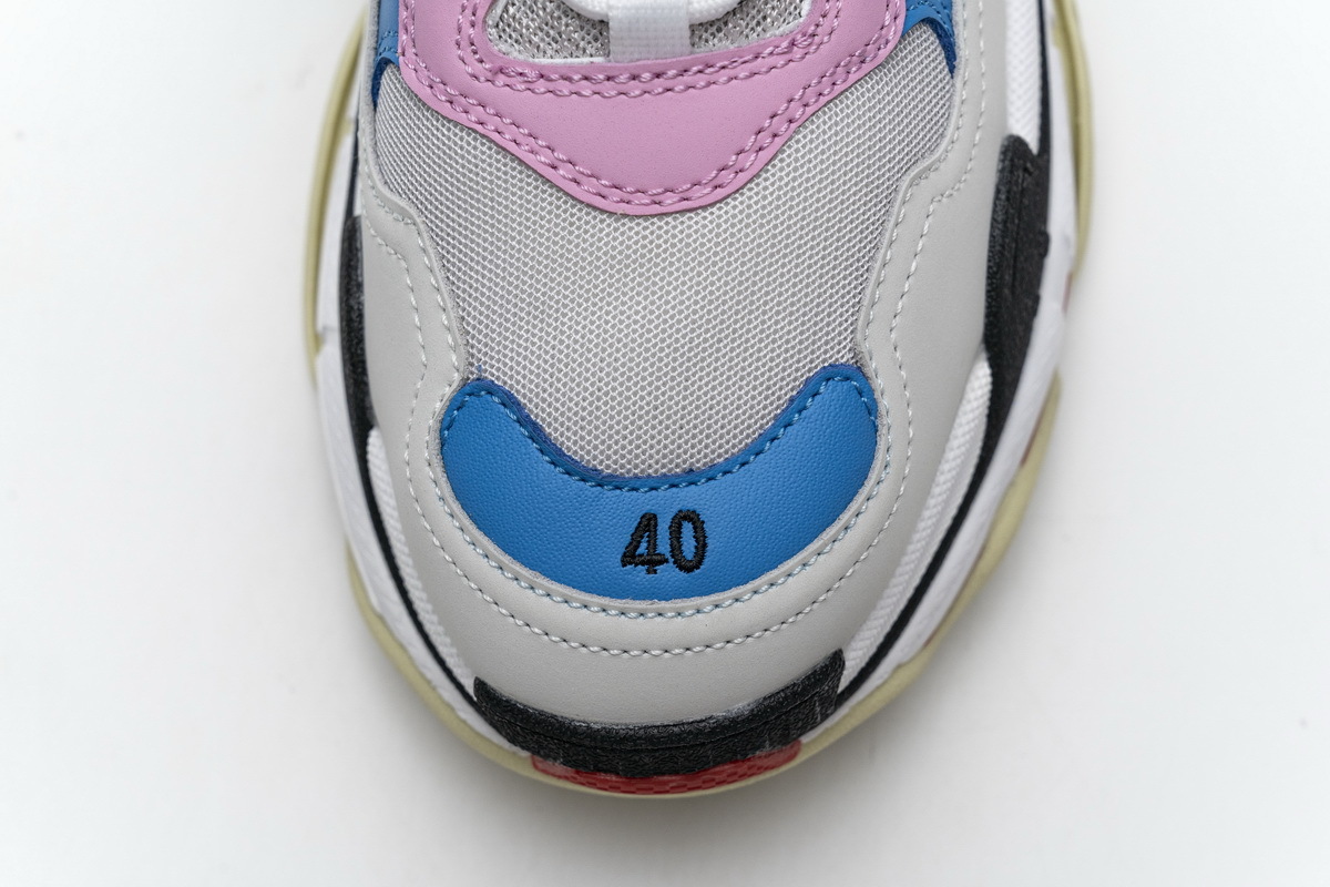 Coco Shoes Balenciaga Triple S Pink Bright Blue 541624 W06E2 1150 - Cocoshoesvip.net