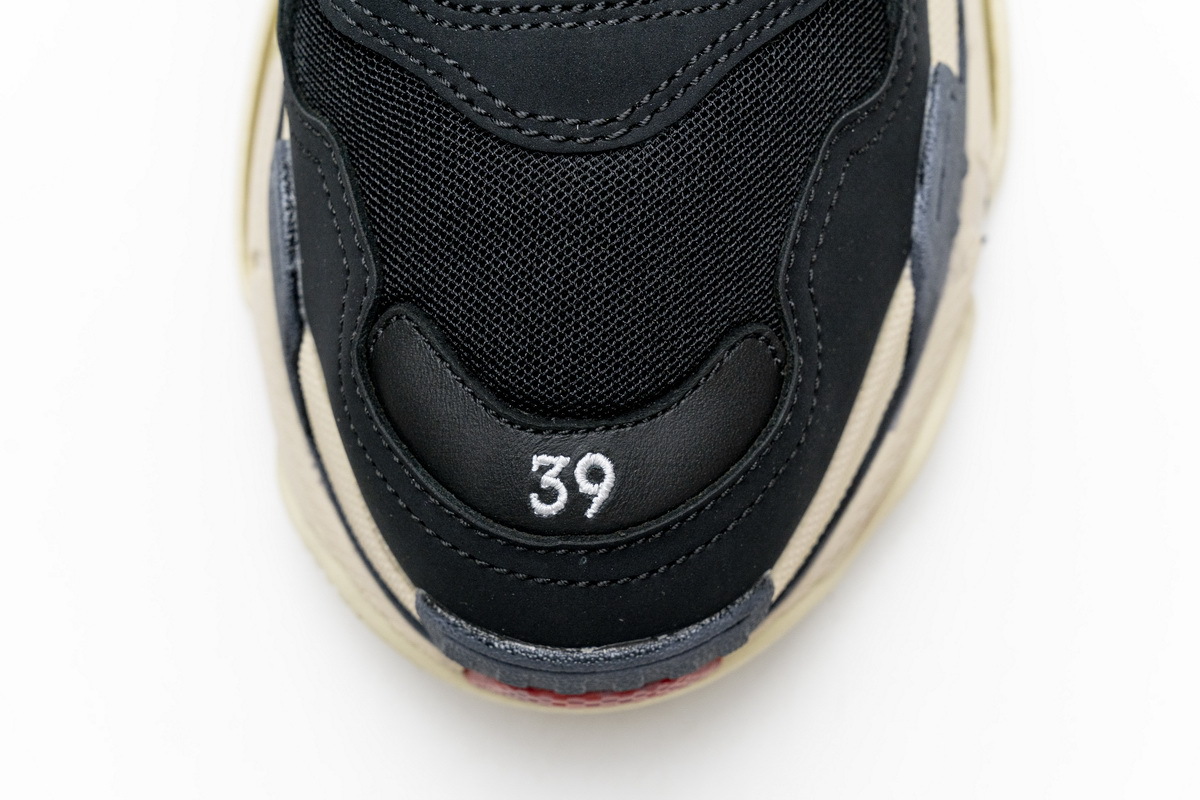 Coco Shoes Balenciaga Triple S Black White Red 483513 W06E1 1000 - Cocoshoesvip.net