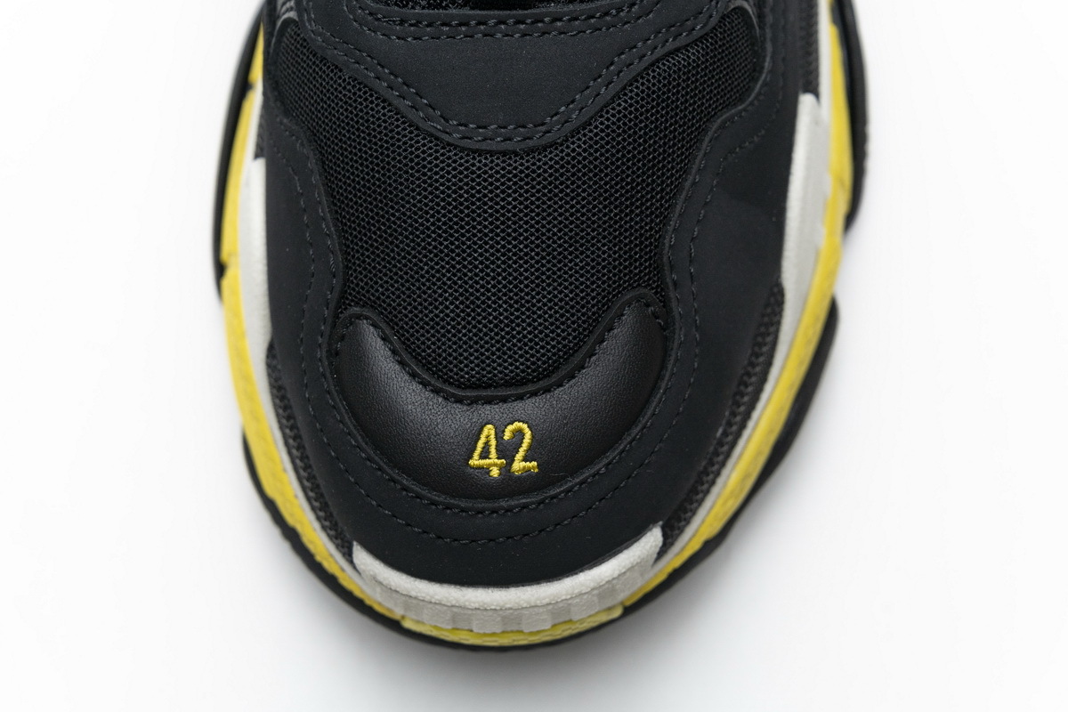 Coco Shoes Balenciaga Triple S Black Yellow 483513 W06E1 1078 - Cocoshoesvip.net
