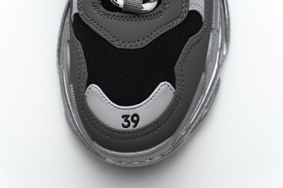 Coco Shoes Balenciaga Triple S Black Grey Silver 483546 W06F1 0841 - Cocoshoesvip.net