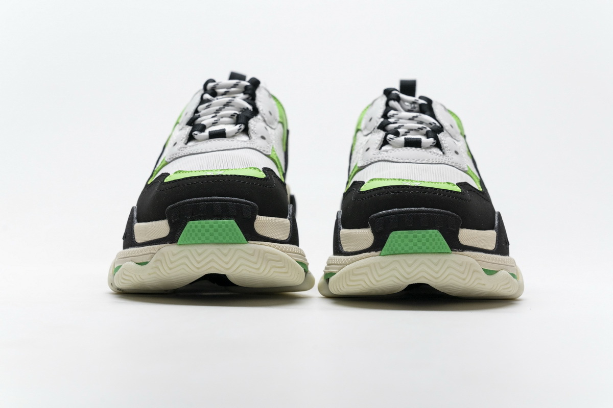 Coco Shoes Balenciaga Triple S White Green 483513 W06E1 1008 - Cocoshoesvip.net