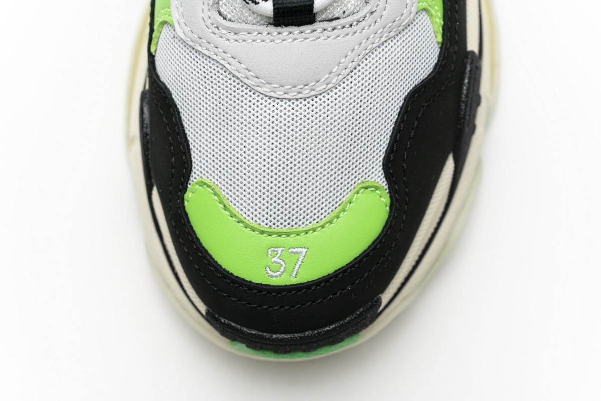 Coco Shoes Balenciaga Triple S White Green 483513 W06E1 1008 - Cocoshoesvip.net