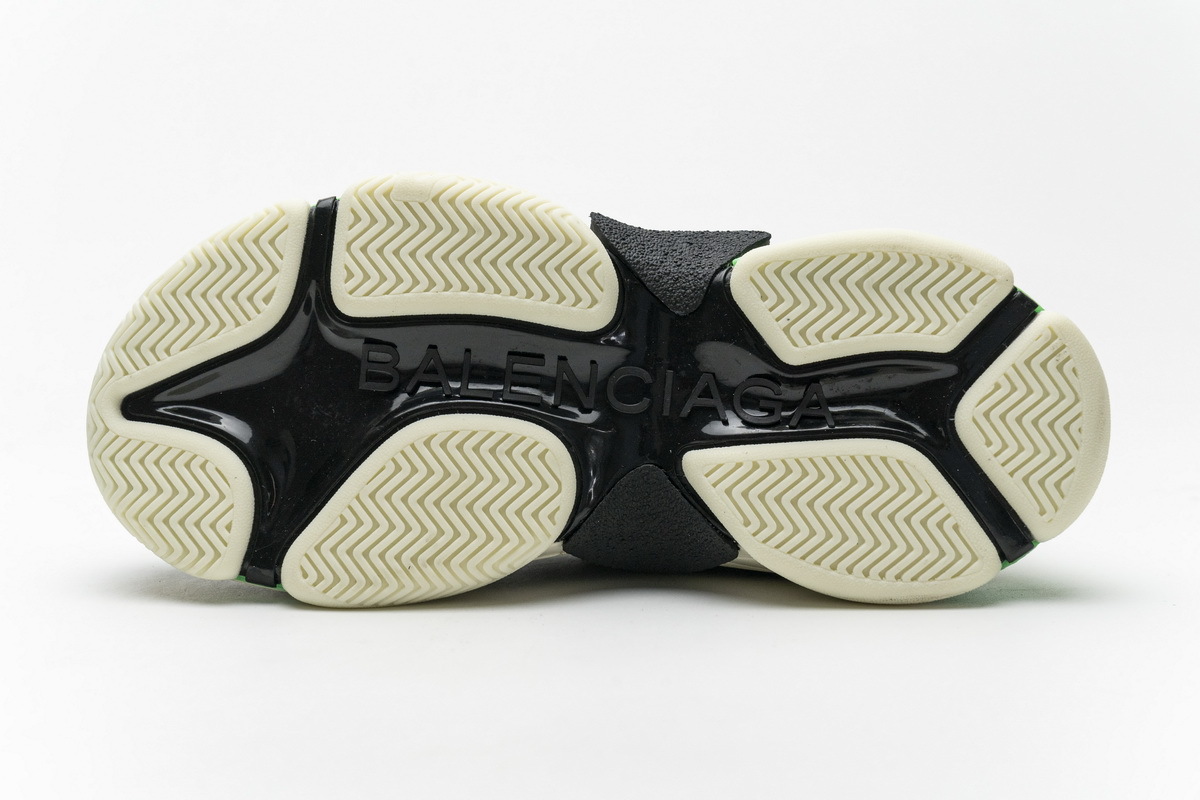 Coco Shoes Balenciaga Triple S White Green 483513 W06E1 1008 - Cocoshoesvip.net