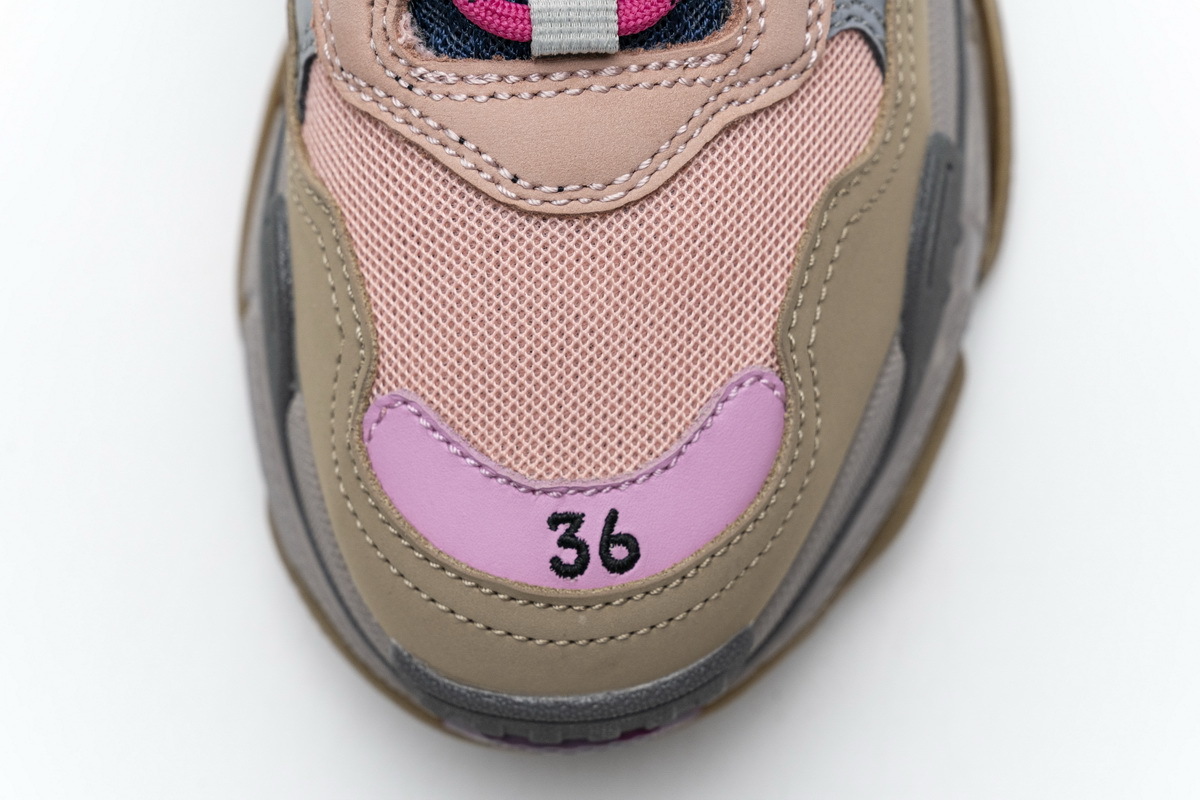 Coco Shoes Balenciaga Triple S Grey Pink 490672 W09O5 1036 - Cocoshoesvip.net