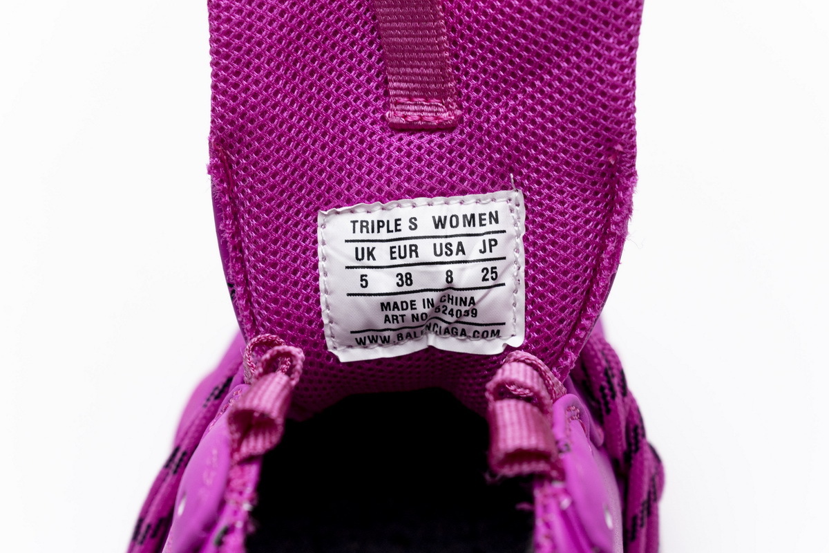 Coco Shoes Balenciaga Triple S Letter Pulm Powder 524039 W2FA1 7634 - Cocoshoesvip.net