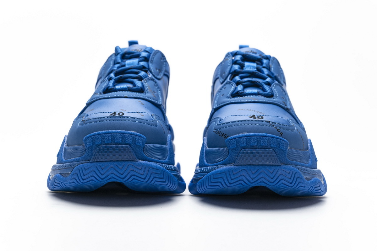 Coco Shoes Balenciaga Triple S Letter Blue 536737 W06E2 0848 - Cocoshoesvip.net