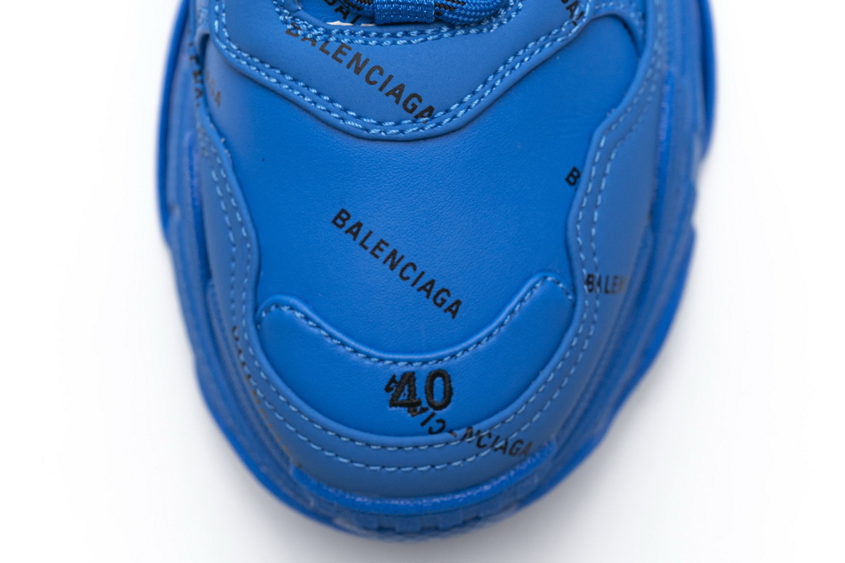 Coco Shoes Balenciaga Triple S Letter Blue 536737 W06E2 0848 - Cocoshoesvip.net