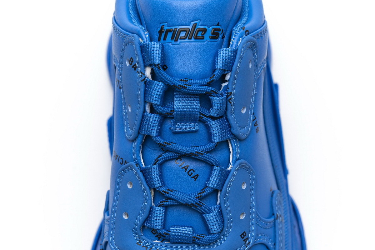 Coco Shoes Balenciaga Triple S Letter Blue 536737 W06E2 0848 - Cocoshoesvip.net