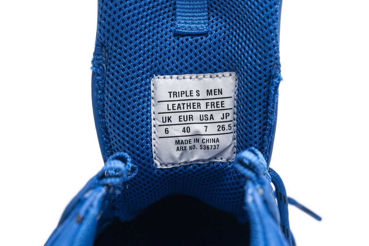 Coco Shoes Balenciaga Triple S Letter Blue 536737 W06E2 0848 - Cocoshoesvip.net