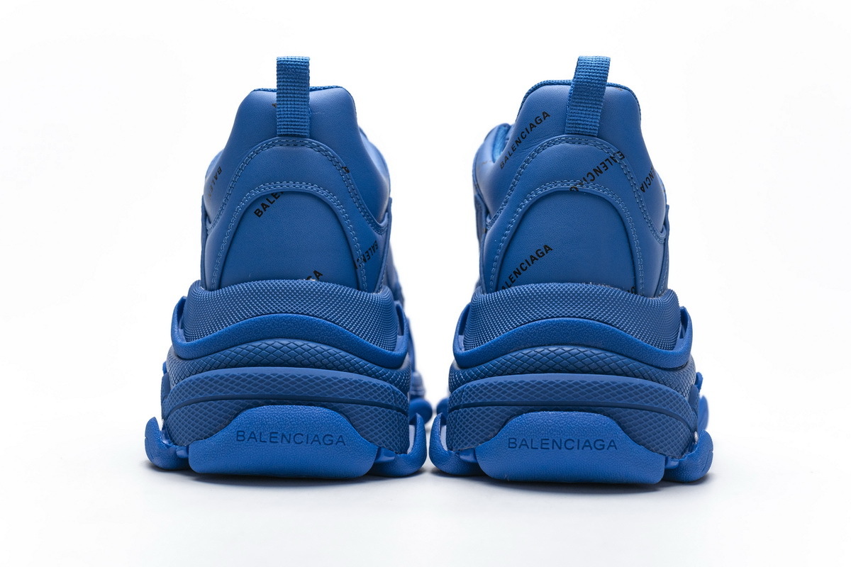 Coco Shoes Balenciaga Triple S Letter Blue 536737 W06E2 0848 - Cocoshoesvip.net