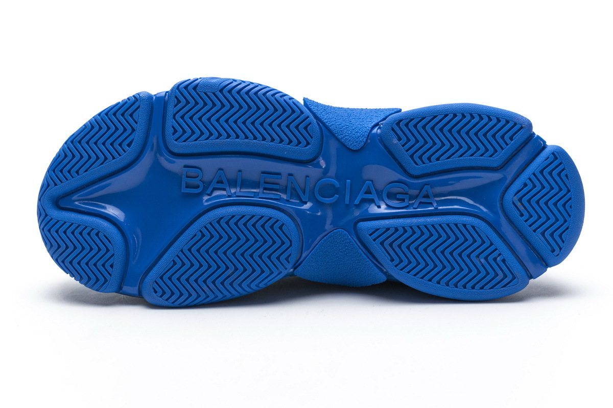 Coco Shoes Balenciaga Triple S Letter Blue 536737 W06E2 0848 - Cocoshoesvip.net