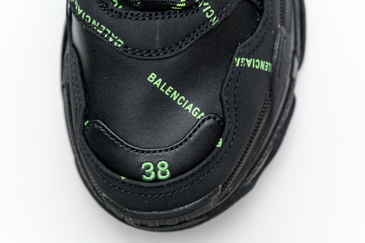 Coco Shoes Balenciaga Triple S Letter Fluorescent Yellow 524039 W2FA1 7633 - Cocoshoesvip.net