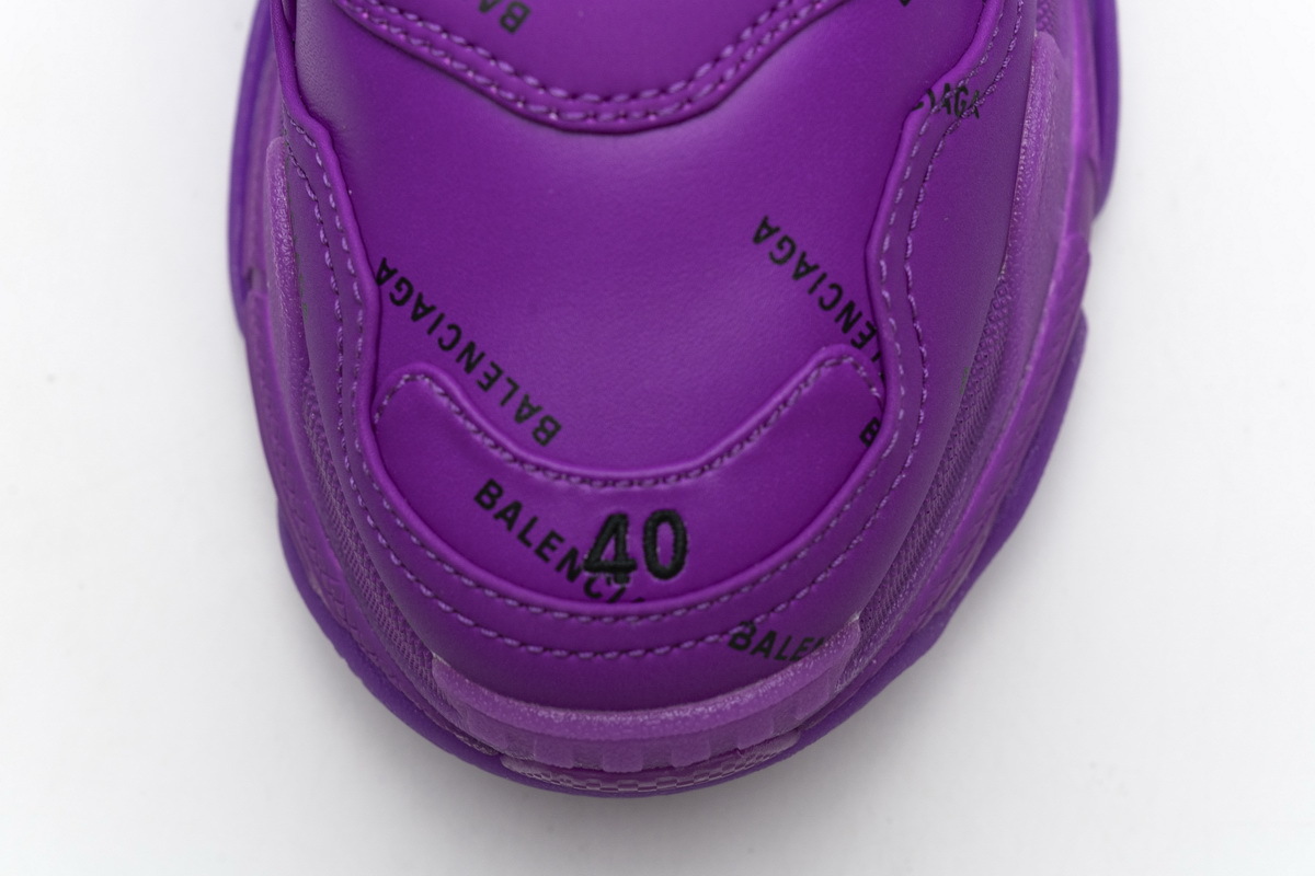 Coco Shoes Balenciaga Triple S Letter Plum Red 536737 W2FA1 9016 - Cocoshoesvip.net